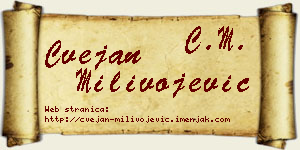 Cvejan Milivojević vizit kartica